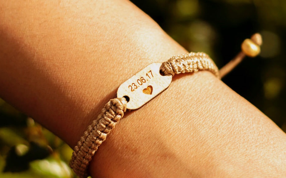 An engraved bracelets