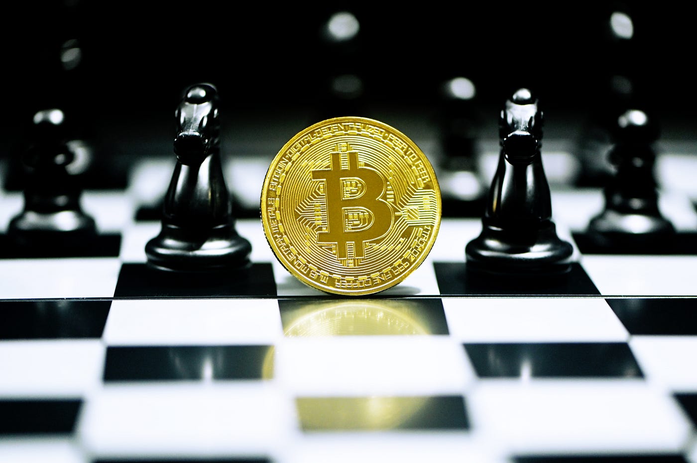 A Bitcoin chess piece