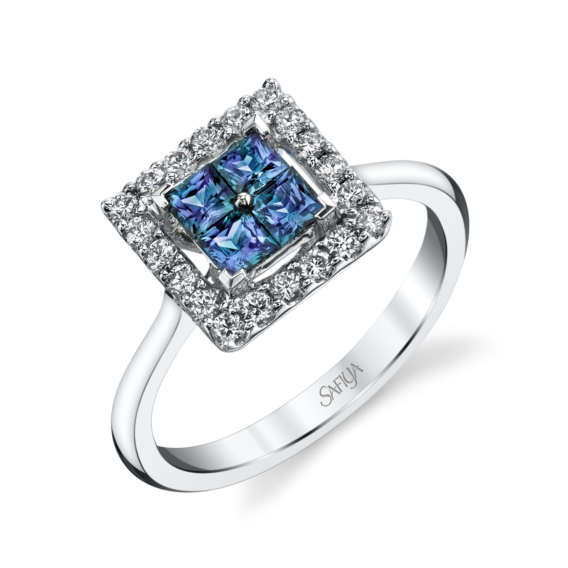 White Gold Natural Alexandrite Ring