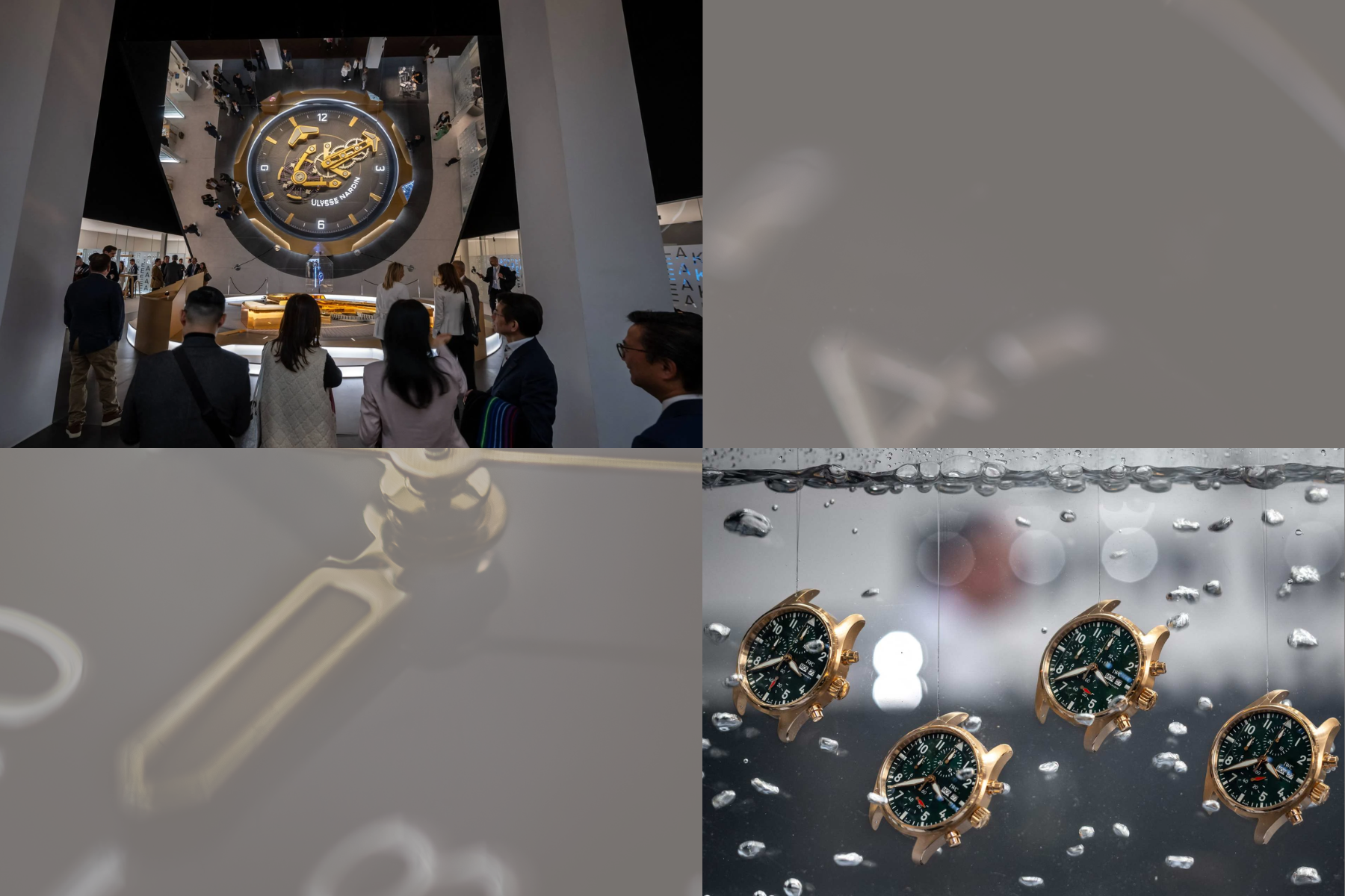 The booth of luxury watchmaker Ulysse Nardin on the opening day of the Watches and Wonders Geneva fair in March