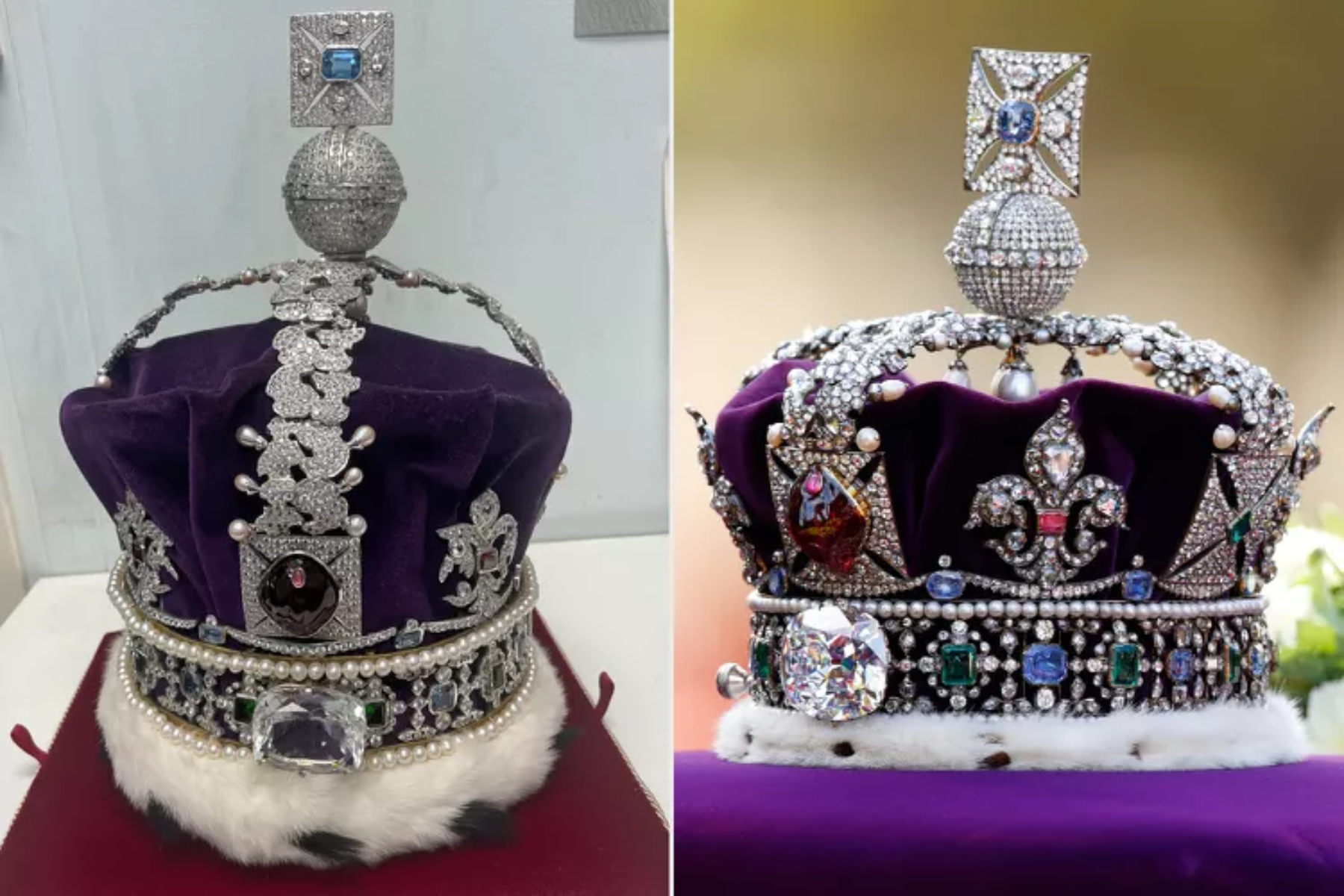 Queen Elizabeth's Famous Crown Replica - Can You Spot The Authentic Crown?