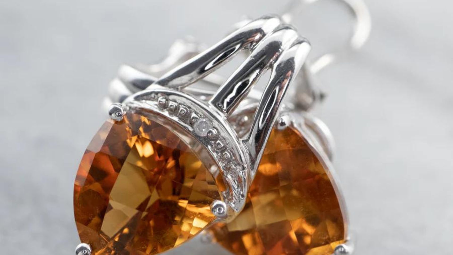 Citrine Silver Earrings