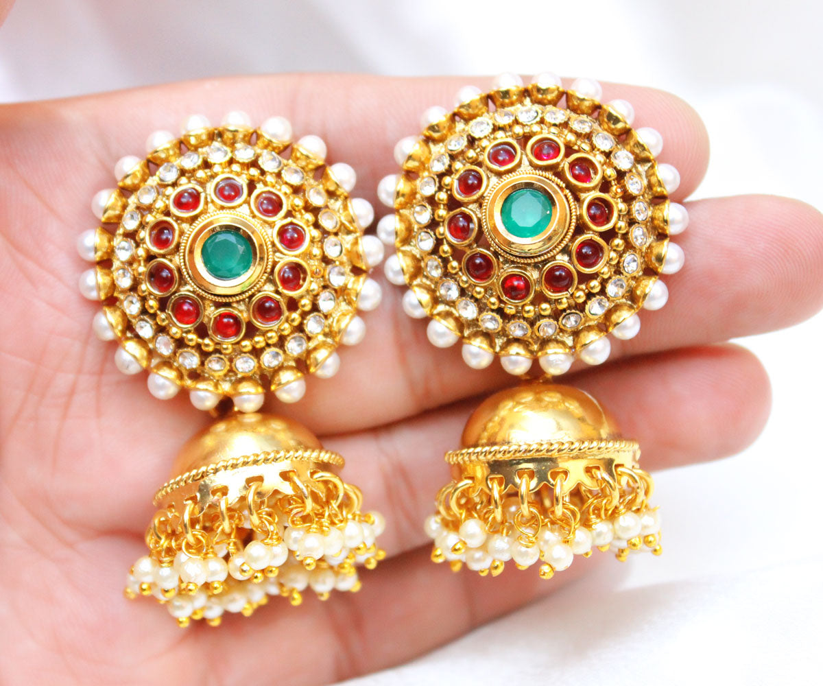 Elegance In Every Swing With Jhumka Earrings