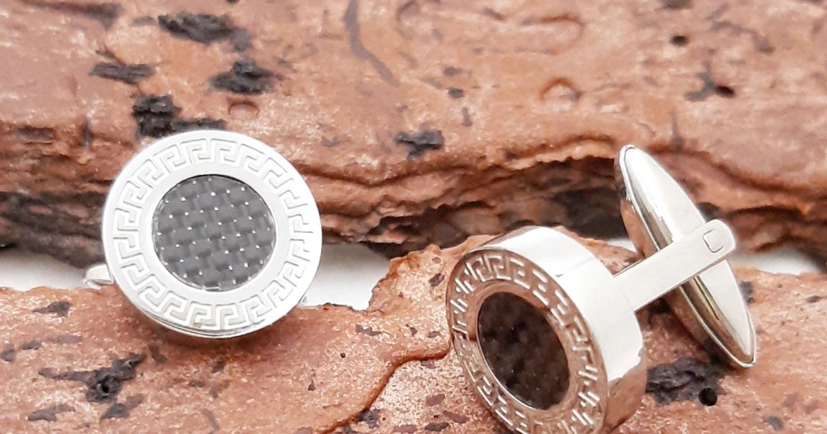 Kingsman - Deakin & Francis Silver And Onyx Cufflinks And Shirt Studs Set Kingsman