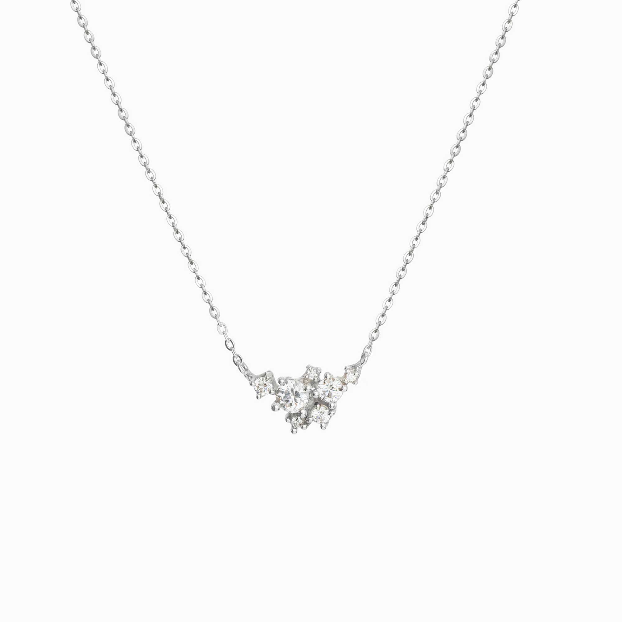 Diamond Cluster Necklaces - A Shimmering Galaxy Of Elegance
