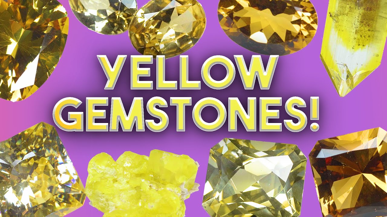 Different yellow gemstones
