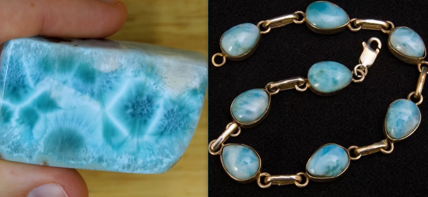 Larimar Bracelets - Handcrafted Link Bracelets With Mixed Gemstones