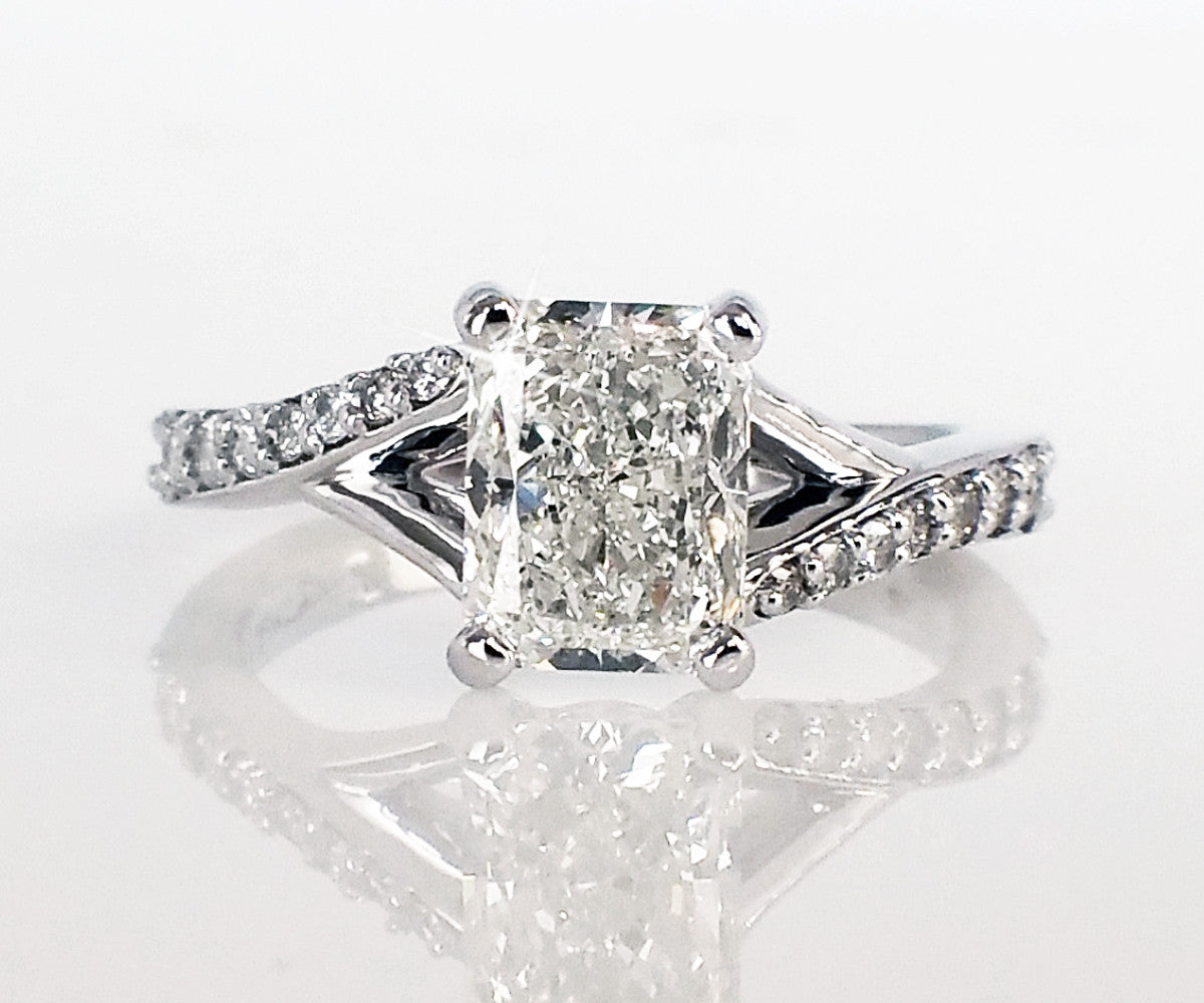Custom Radiant Diamond Engagement Ring