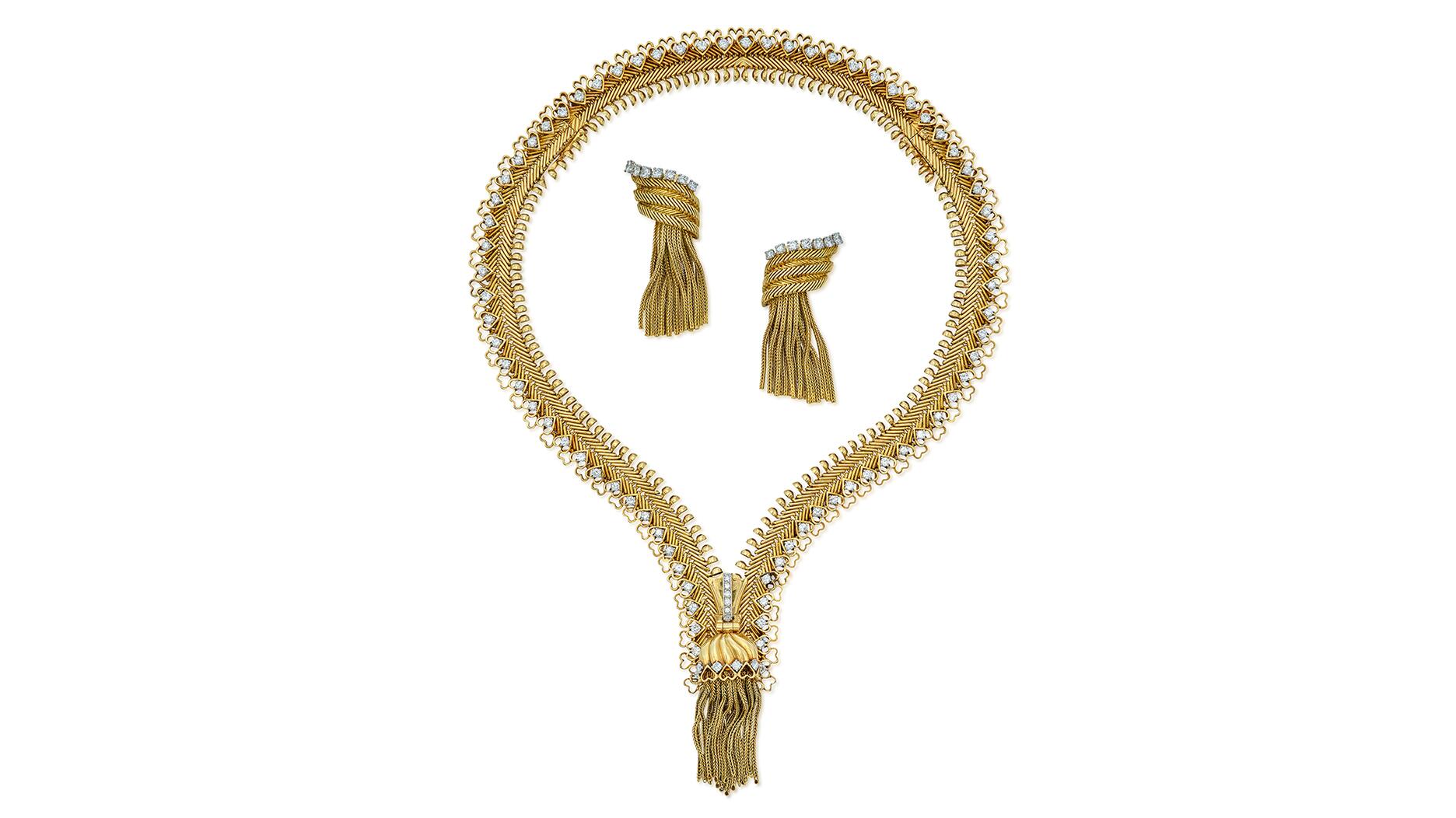 This Van Cleef & Arpels “Zip” necklace is set to hit the auction block at Sotheby’s upcoming “From the Vault: Exceptional Signed Jewels” sale on March 7.