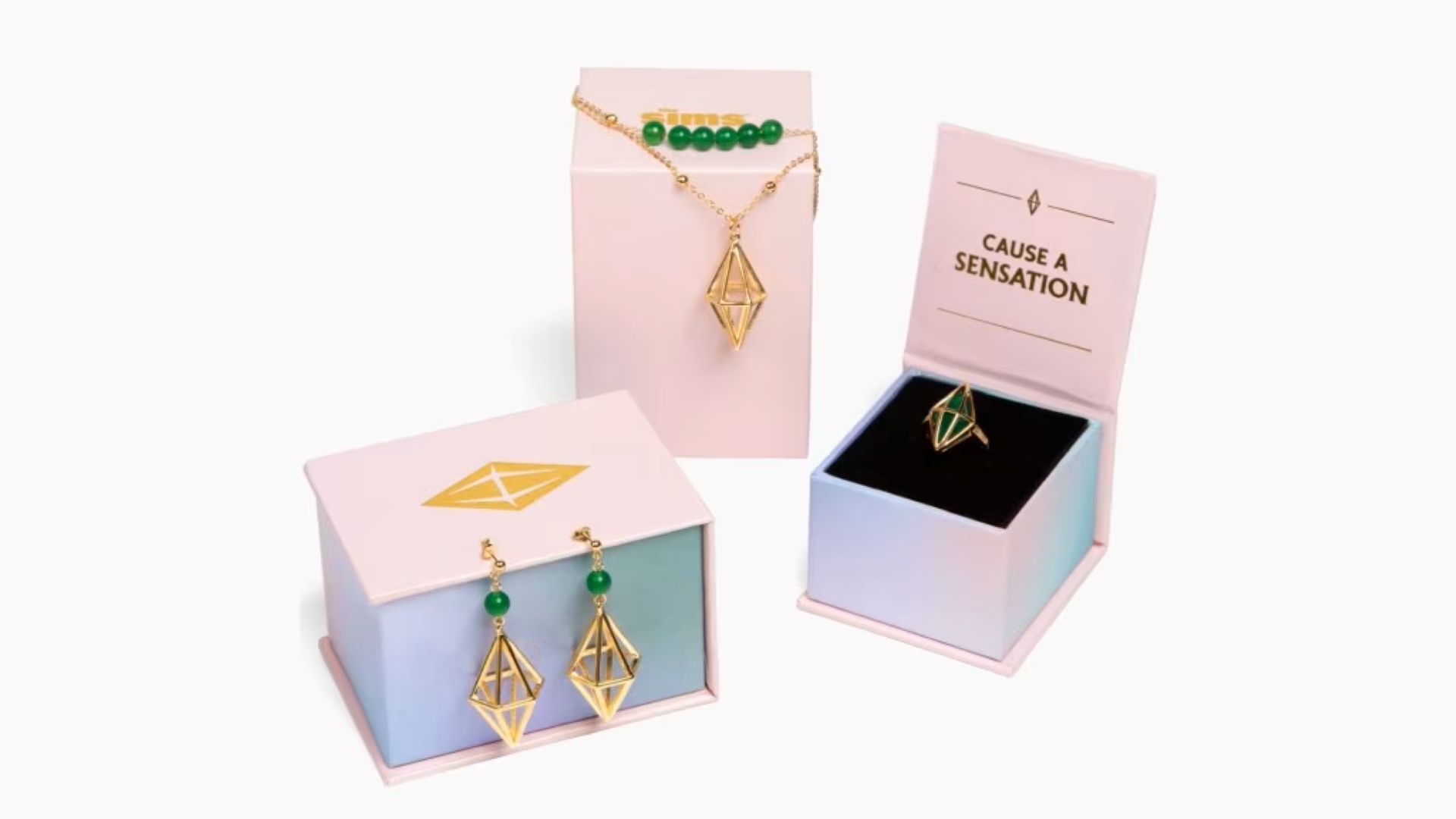 The Sims Real-Life Jewelry Collection Featuring The Iconic Plumbob Is Now Available