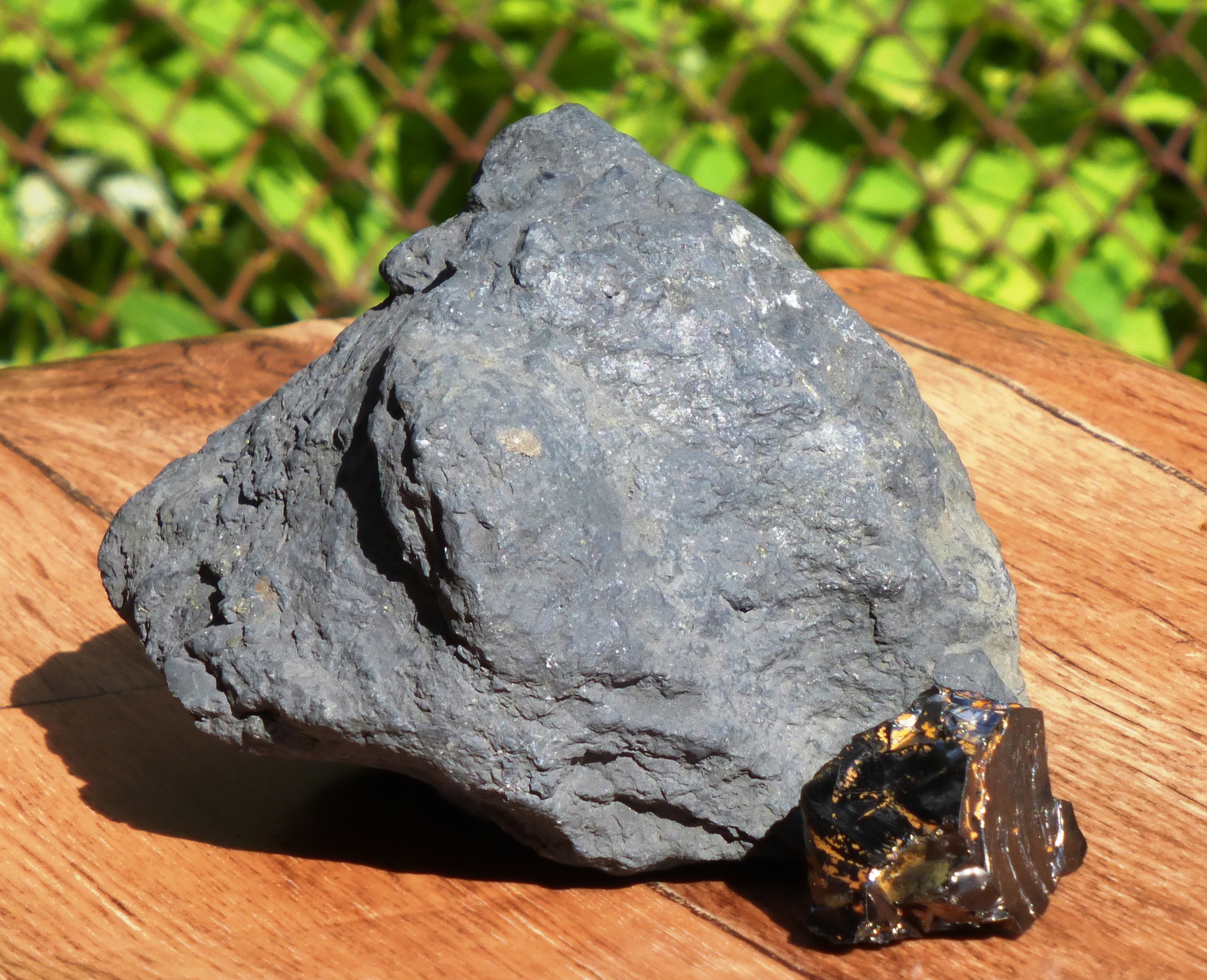 Shungite On Wooden Table