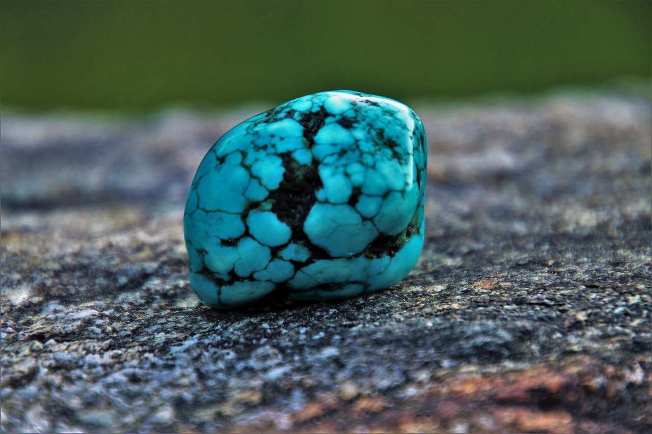 Turquoise On Ruff Surface